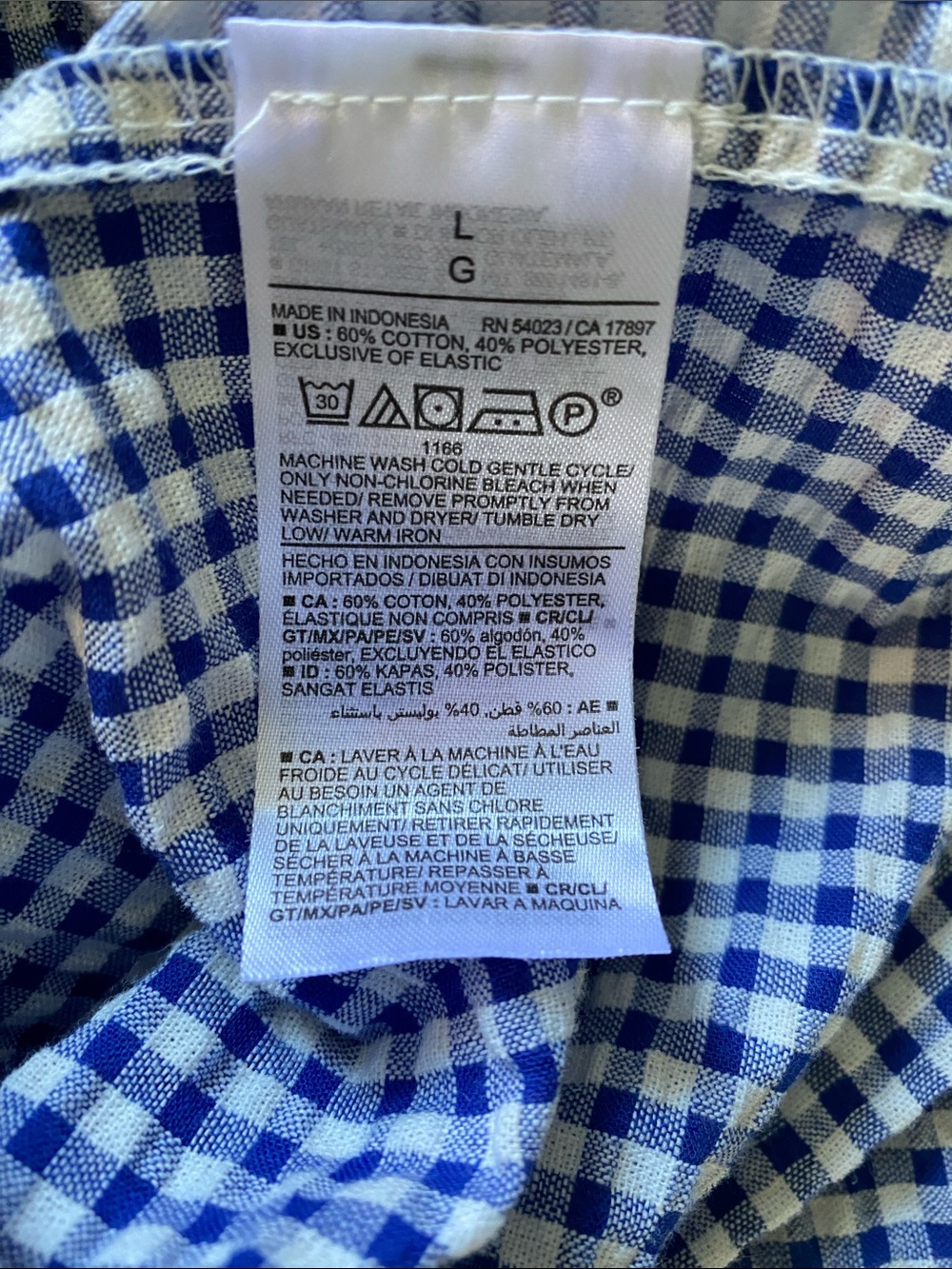 Old Navy Blue Gingham Tiered Maxi Dress - Picture 10 of 10